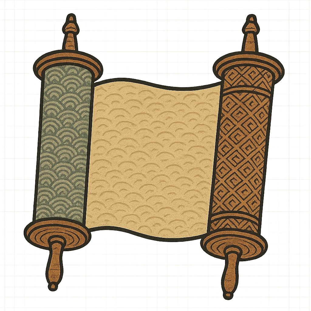 Closed Torah scroll on a transparent background emoji