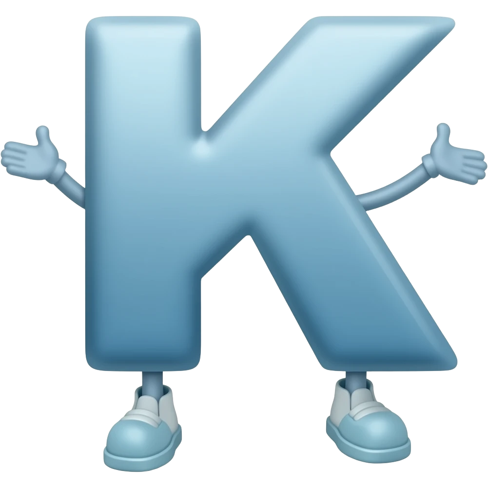 k with legs and arms emoji