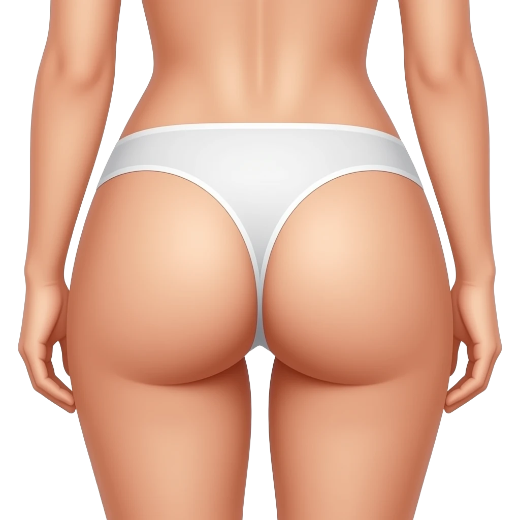 Mujer mostrando el culo aceitada sin el calzón emoji