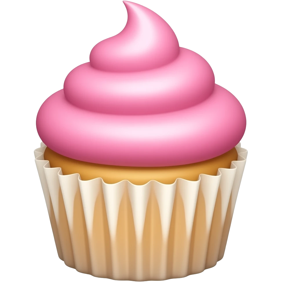 Cupcake with pink icing emoji