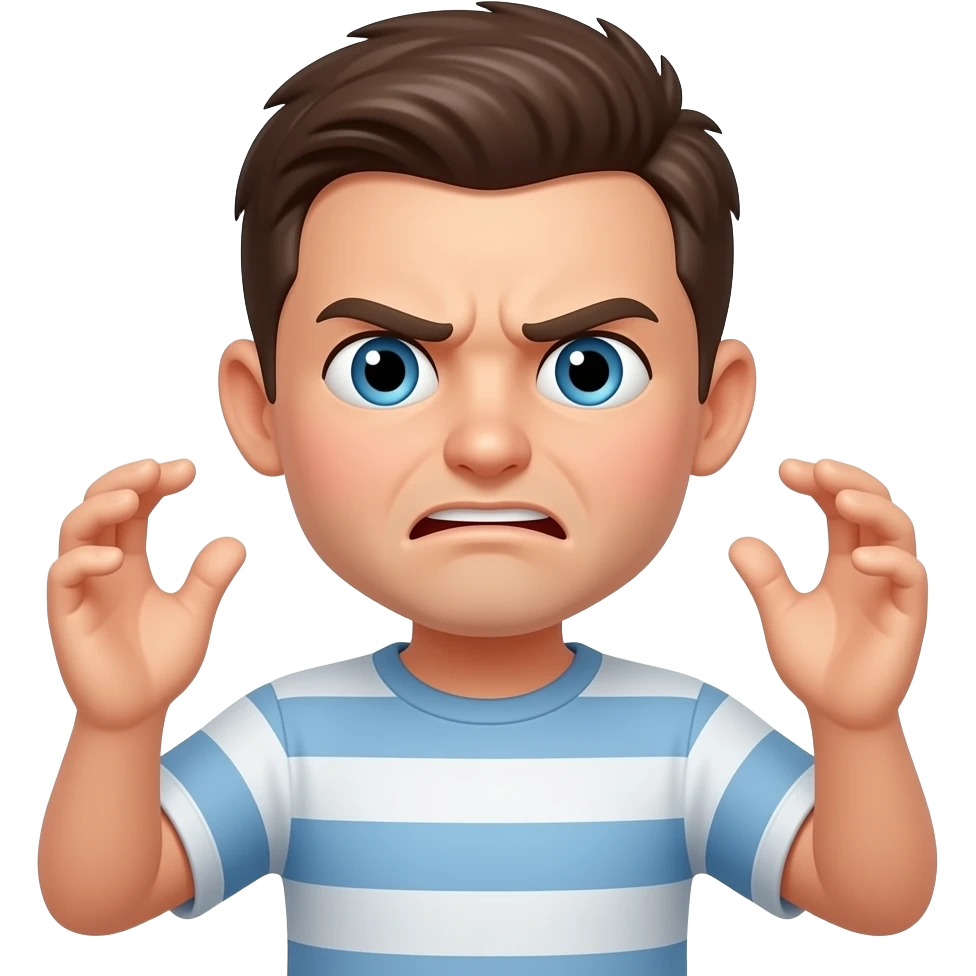 Draw a person who is having difficulty whit copereti emoji