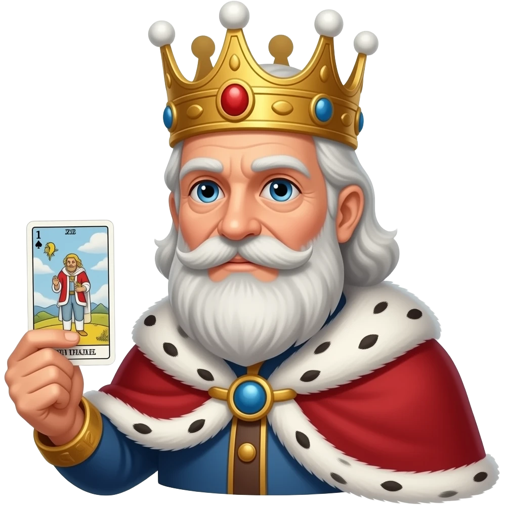 old northern king Holding Tarot Card emoji