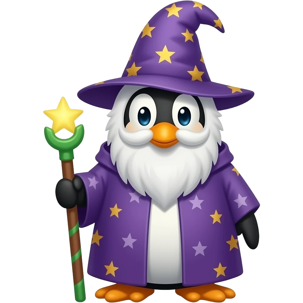 Penguin Wizard emoji
