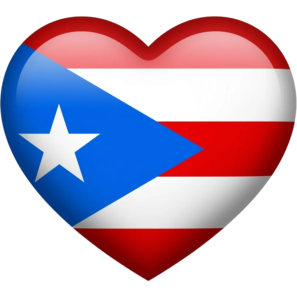 PUERTO RICO heart flag emoji