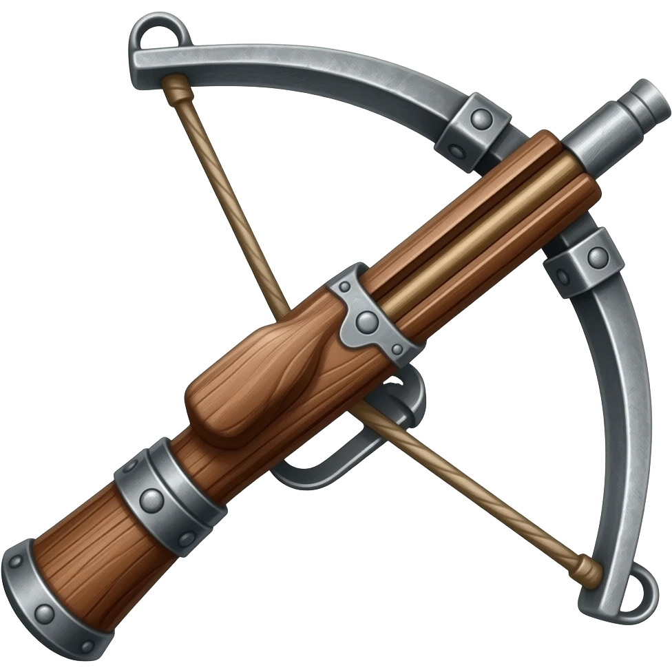 loaded medieval crossbow - with no background emoji