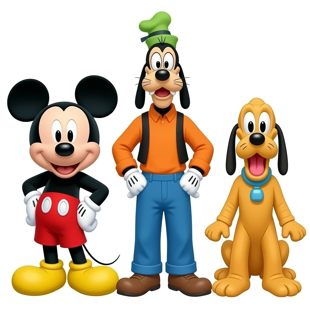 Mickey Mouse Full Body, Goofy Disney Full Body, and Pluto Disney Full Body/ Chuck E. Cheese background on it emoji