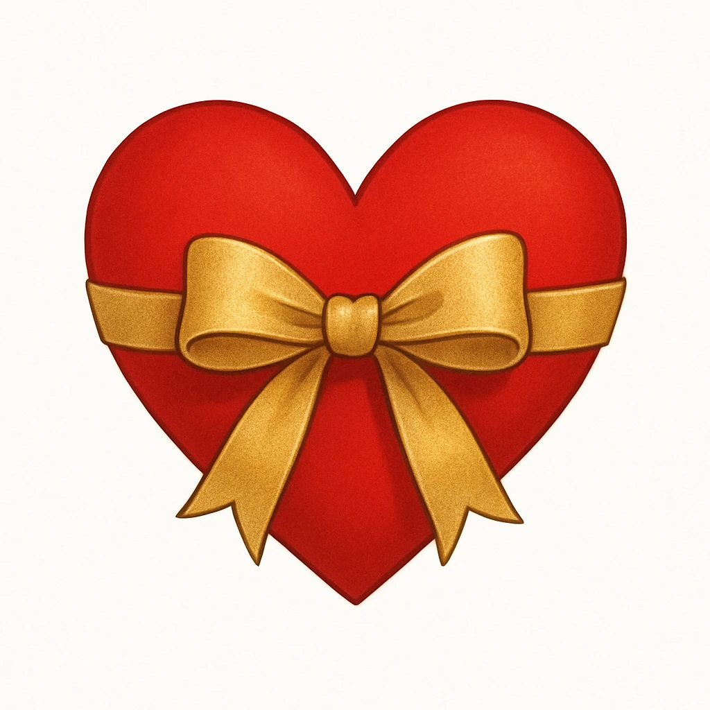 heart with a bow emoji