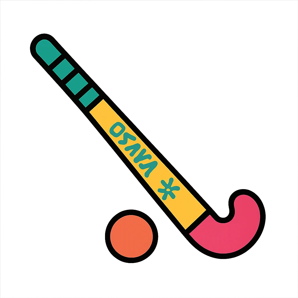 Osaka hockey stick, clean and clear, product icon emoji