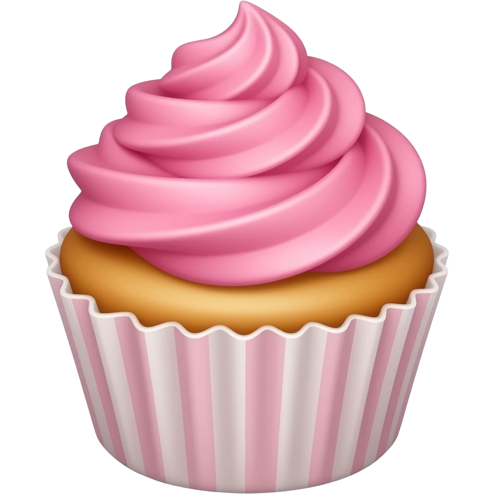 Cupcake with pink icing emoji