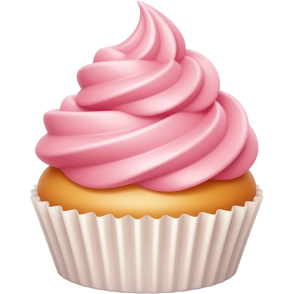 Cupcake with pink icing emoji