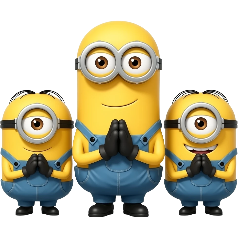 minions PRAYING  with the text ALL HAIL DiDI emoji
