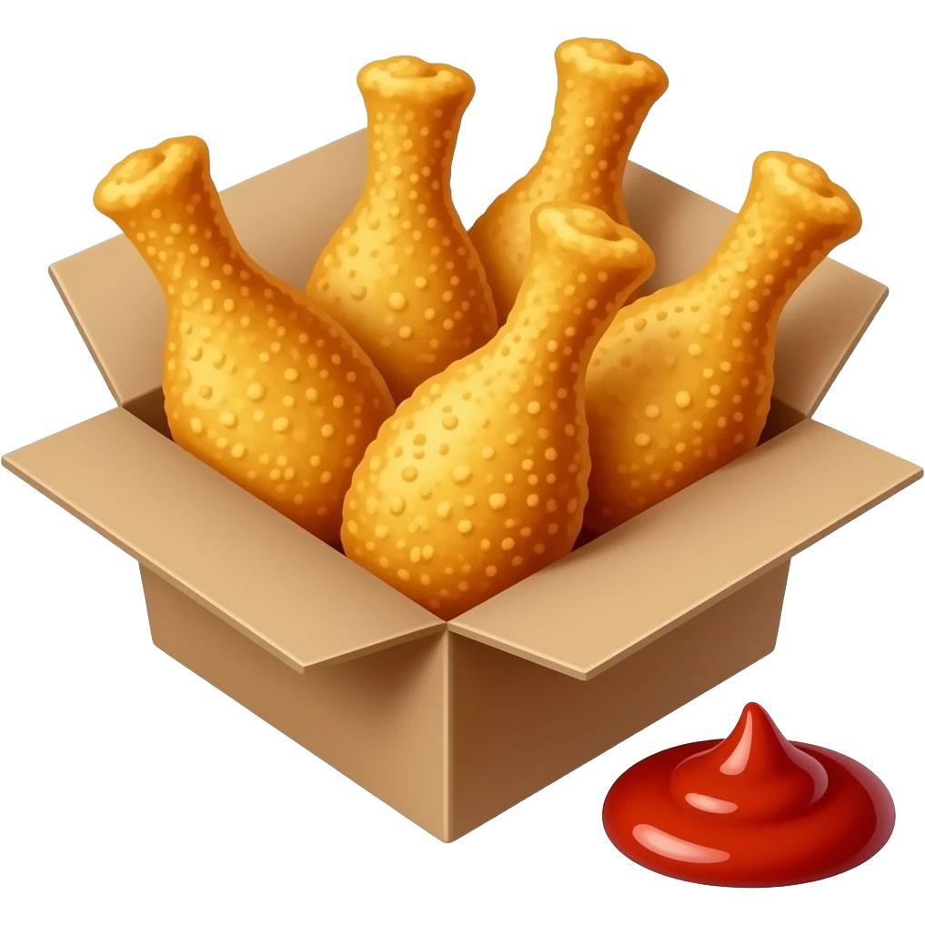 Chicken nuggets in a box emoji