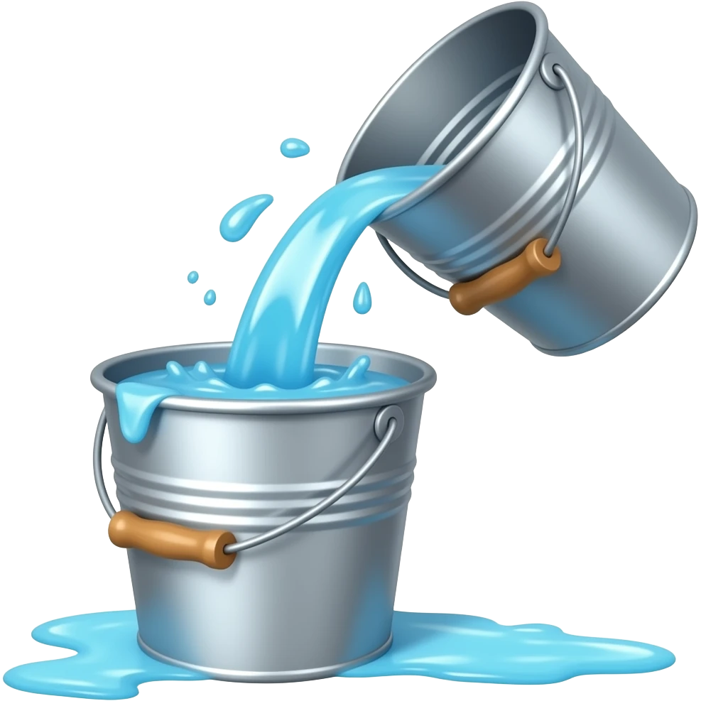Puring water from a bucket emoji