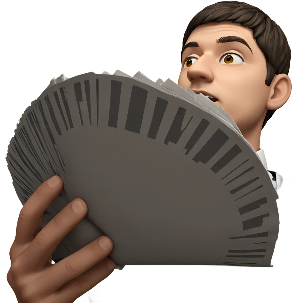 male holding newspaper close-up emoji