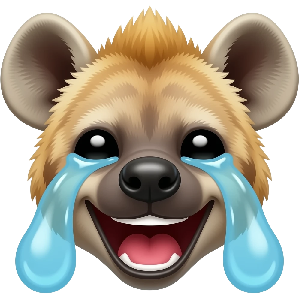Hyena laugh tears emoji