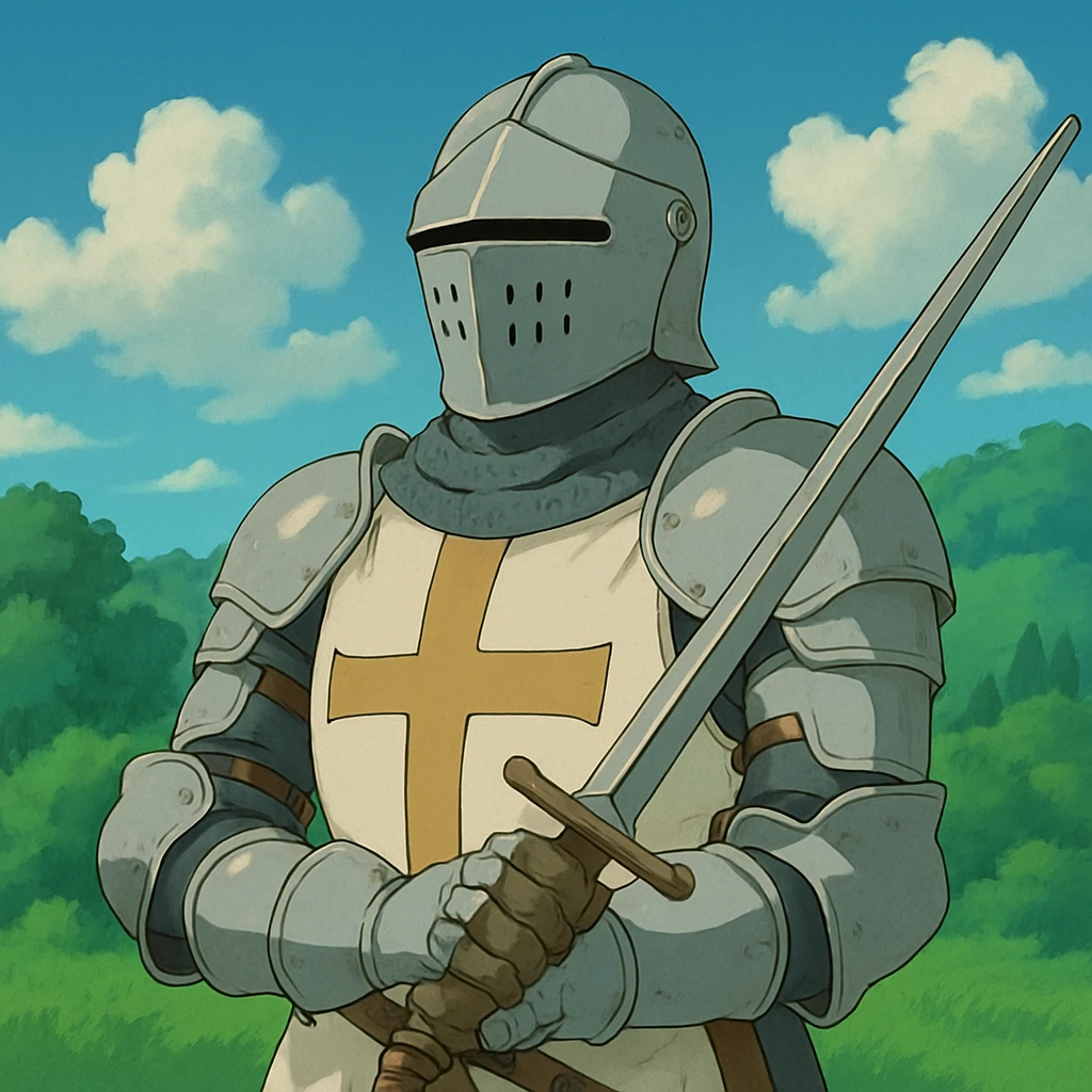 рыцарь, ghibli style emoji