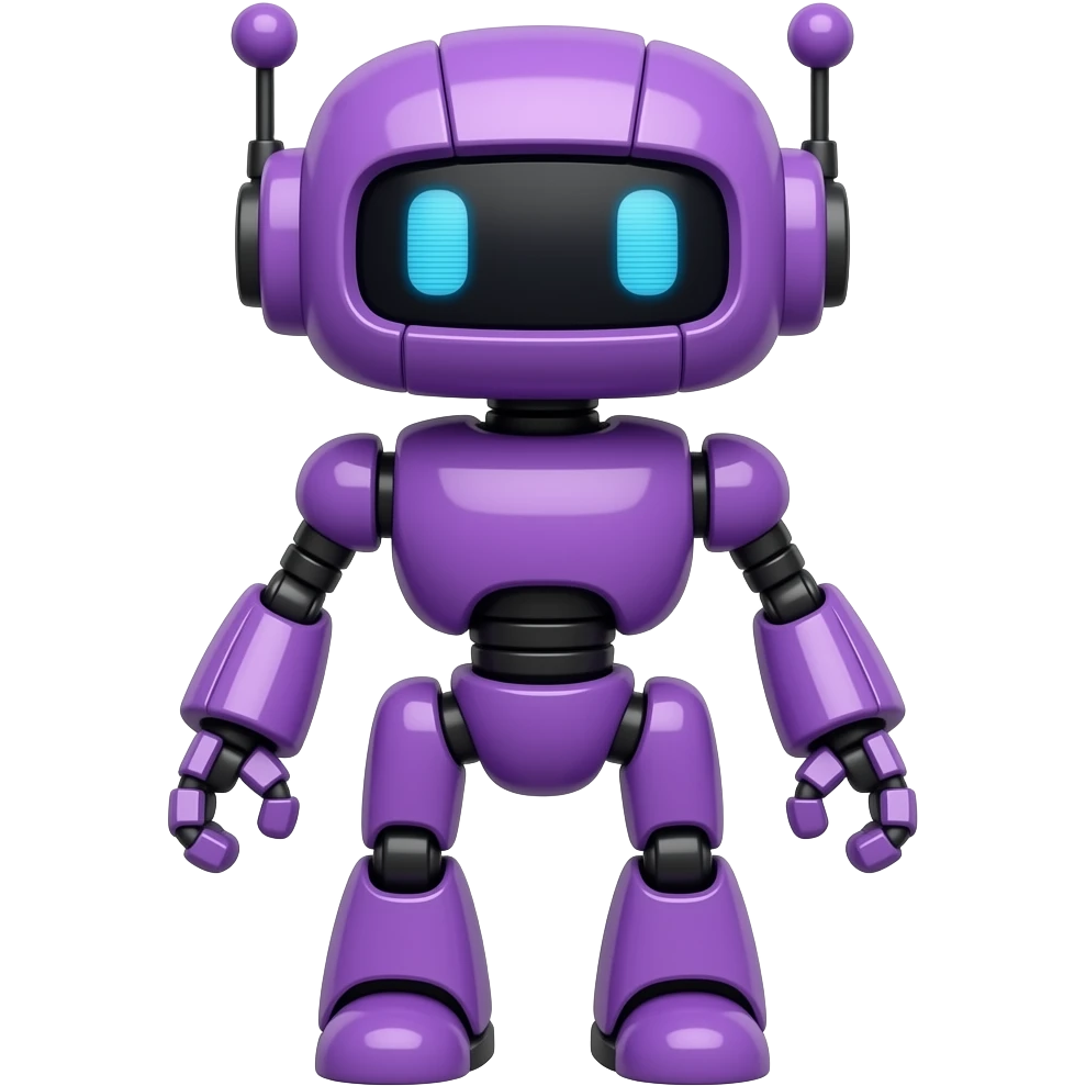 purple robot emoji