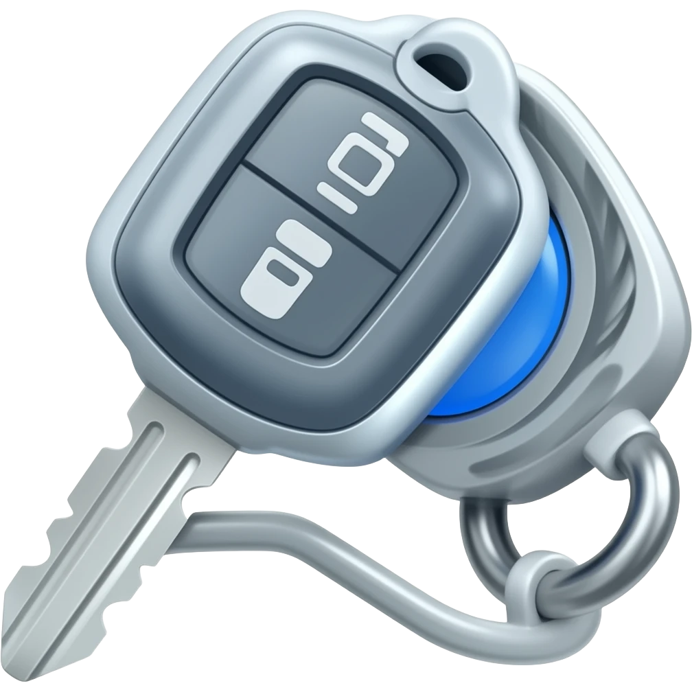 keyboard with car keys emoji
