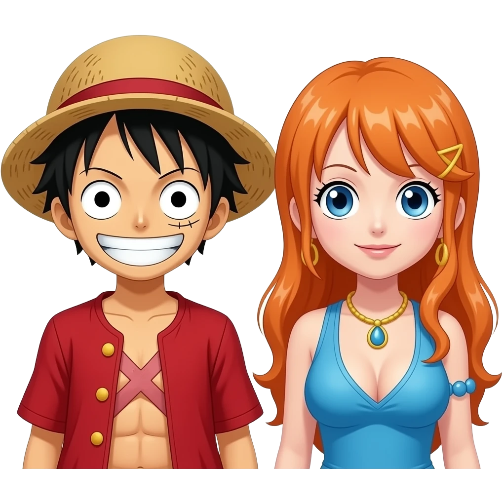 Luffy and nami emoji