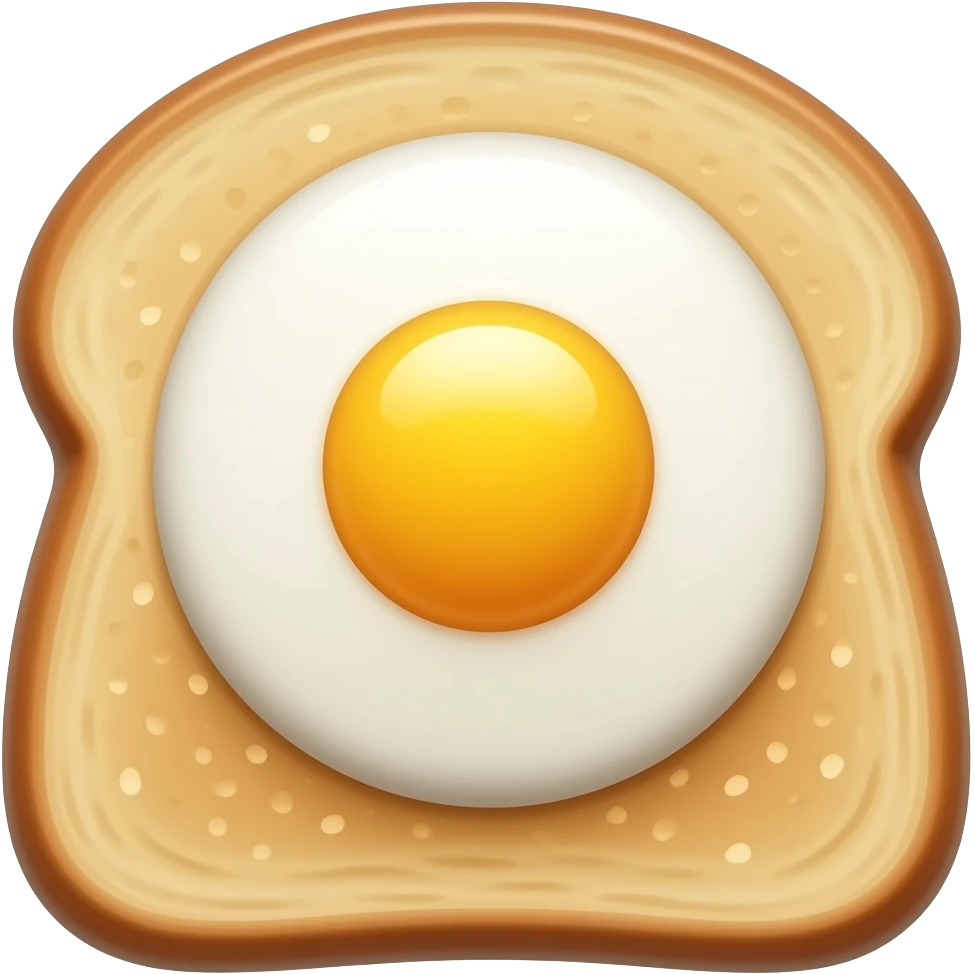 Breakfast toast with egg emoji