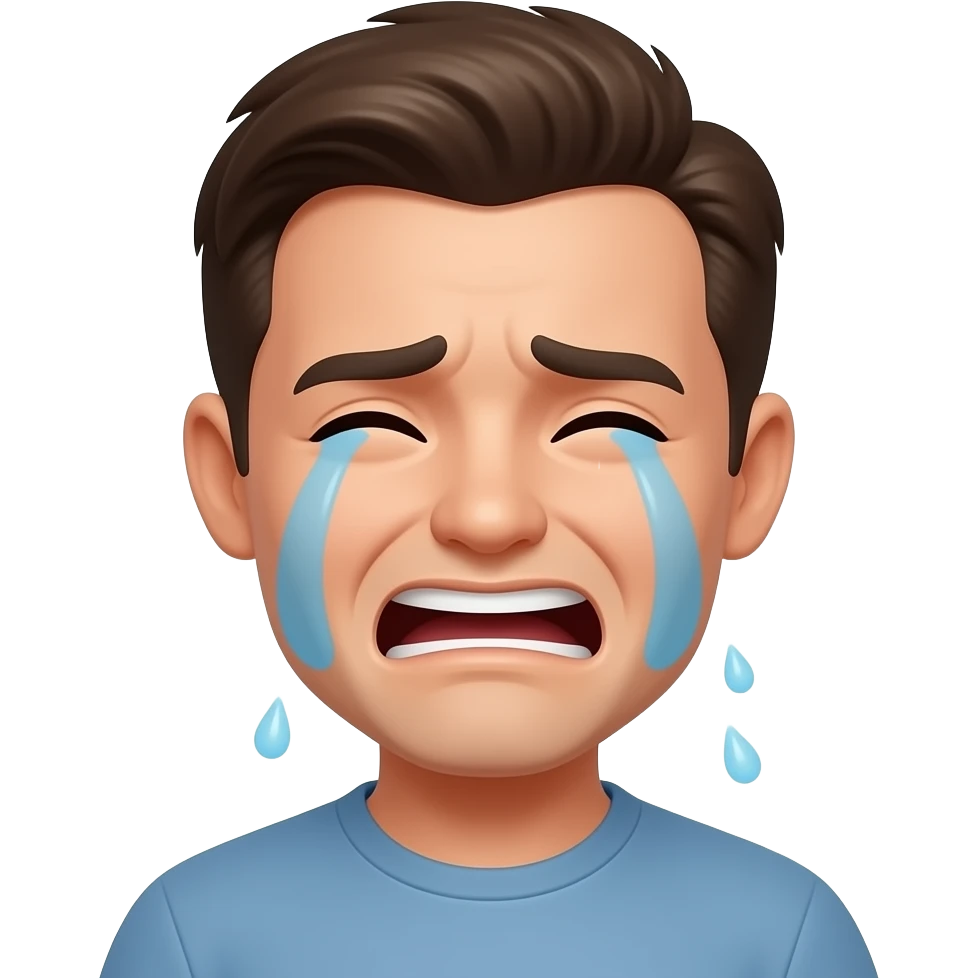 emoji crying and laughing and frustrated at same time emoji