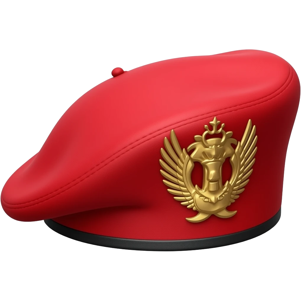 Stand alone US military style Red beret emoji emoji