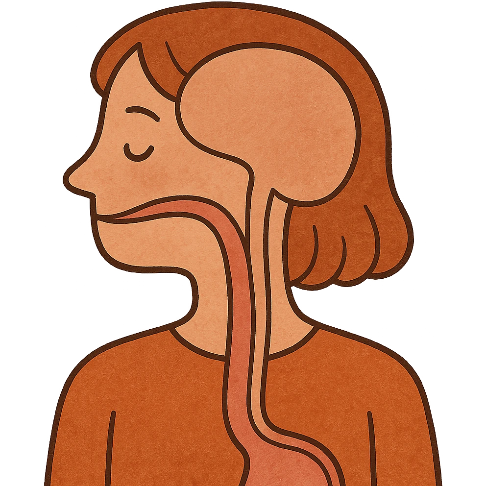 head with esophagus emoji