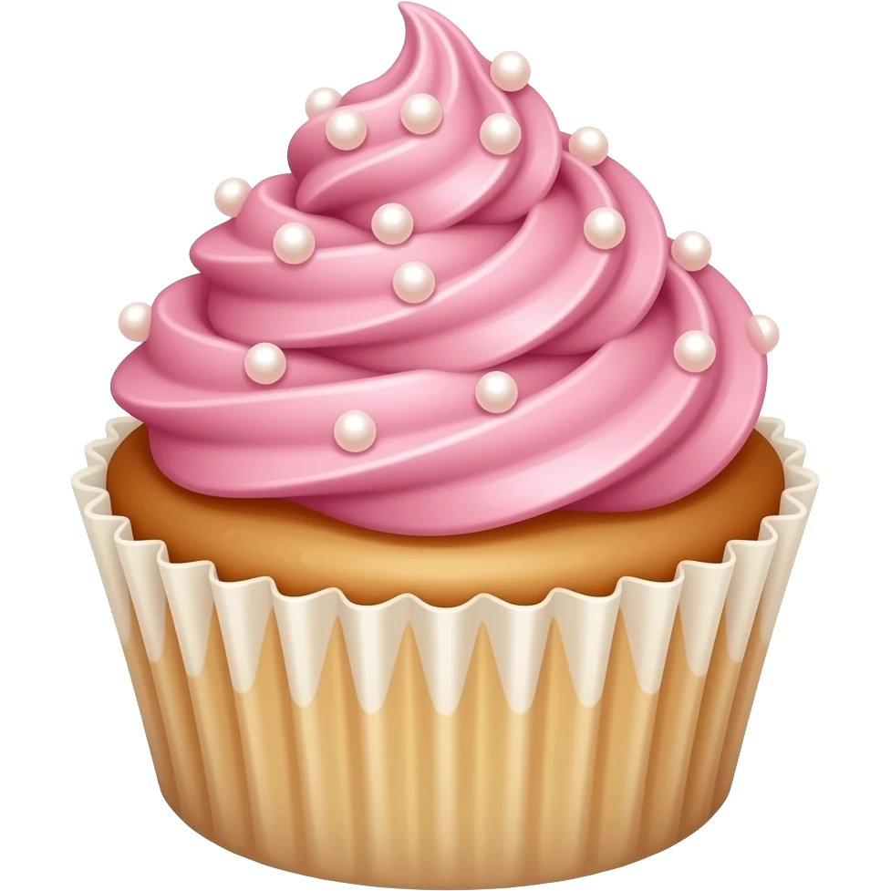 Cupcake with pink icing emoji