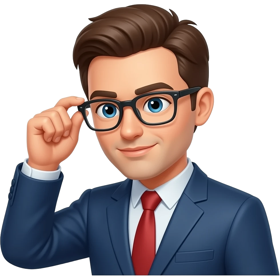 A emoji putting their glasses down emoji