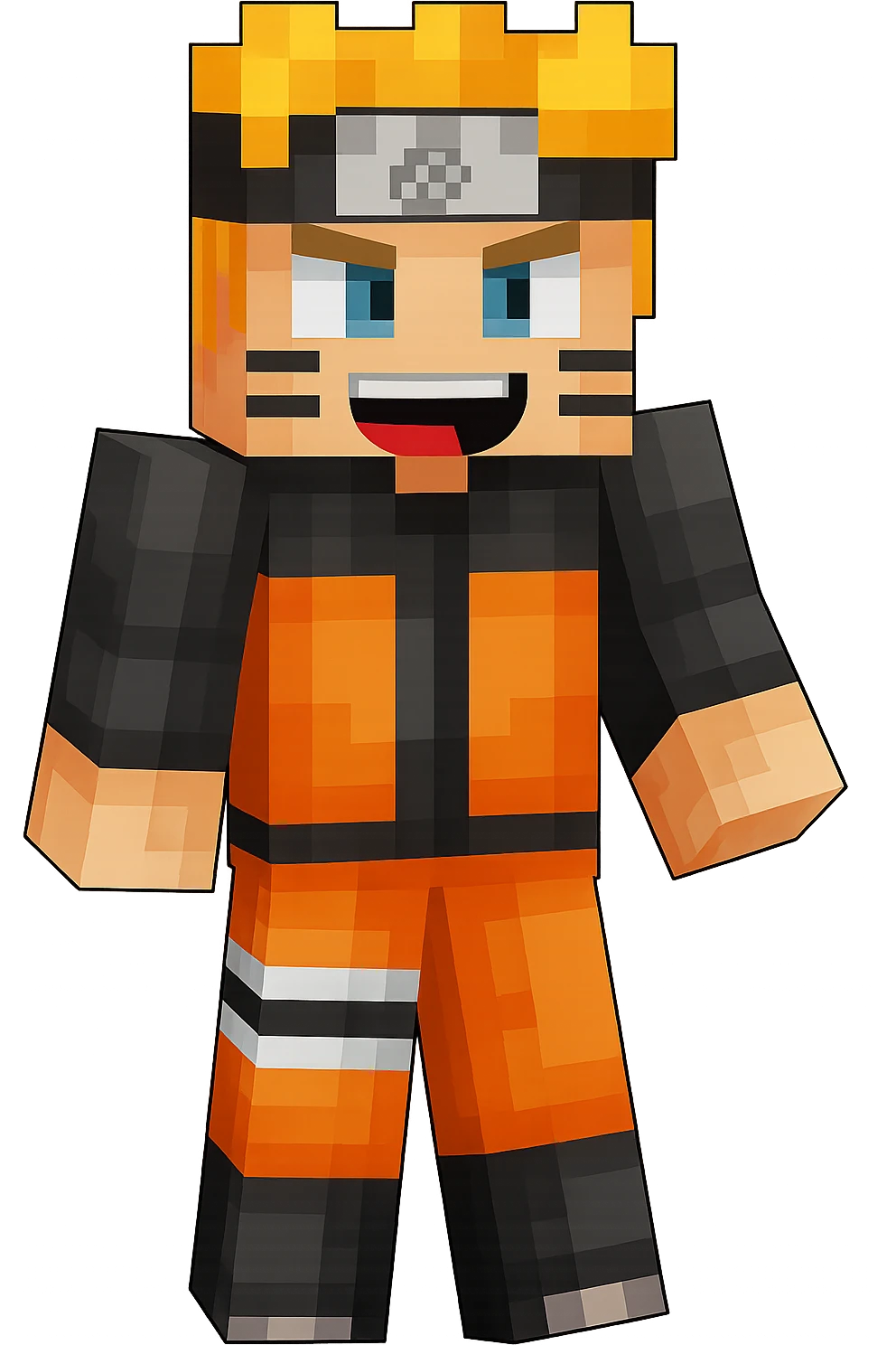 Extract the Naruto character (second from right, yellow hair, headband) from the image as a separate image with a transparent background. Keep the original style and quality intact. emoji