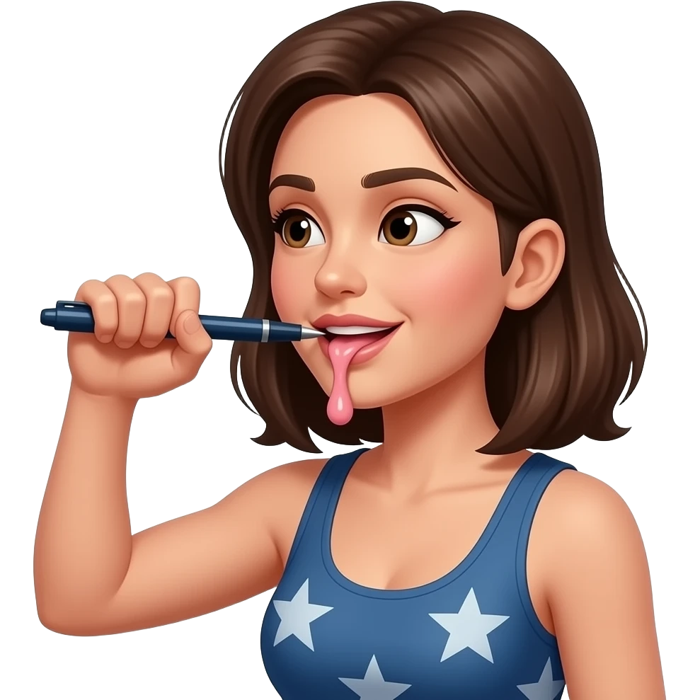 Ejaculate Cum covered woman’s face with a male pen is jerking off into her face emoji