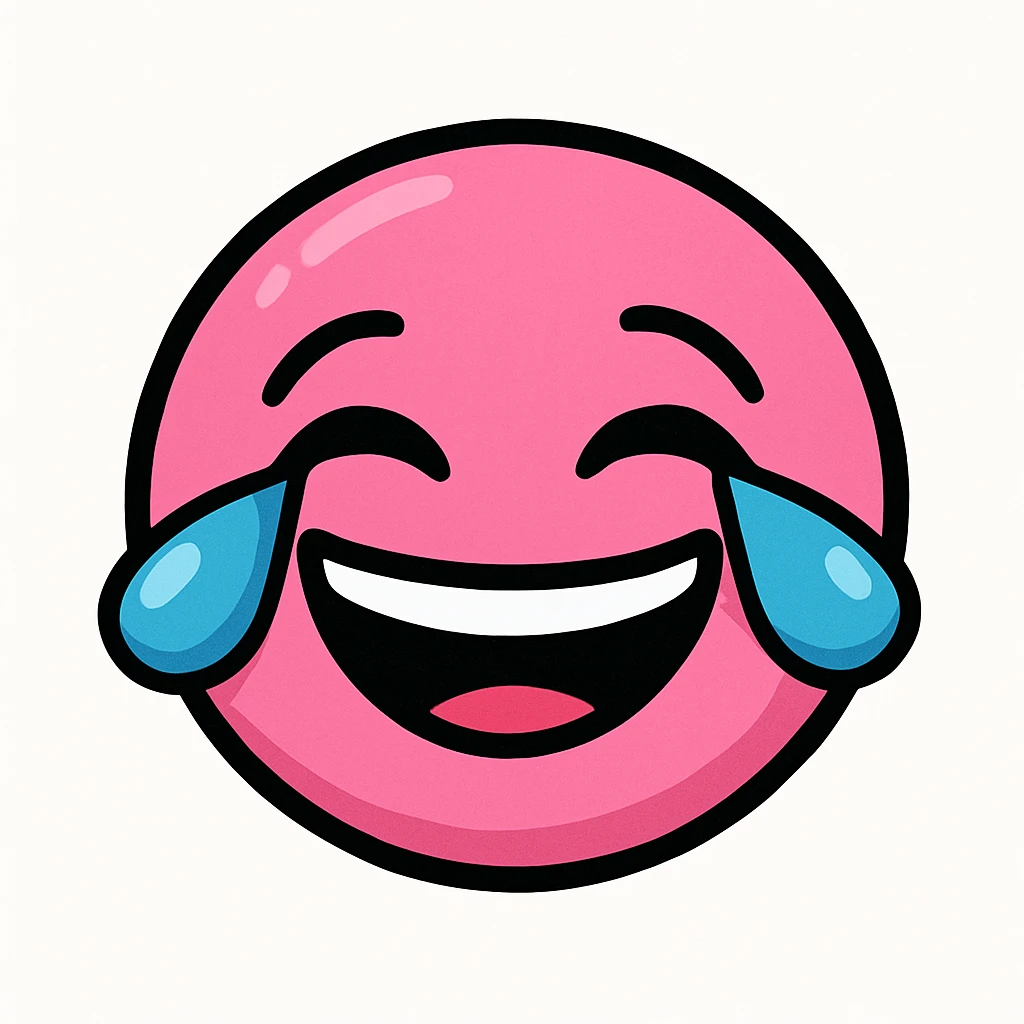 pink laughing emoji emoji