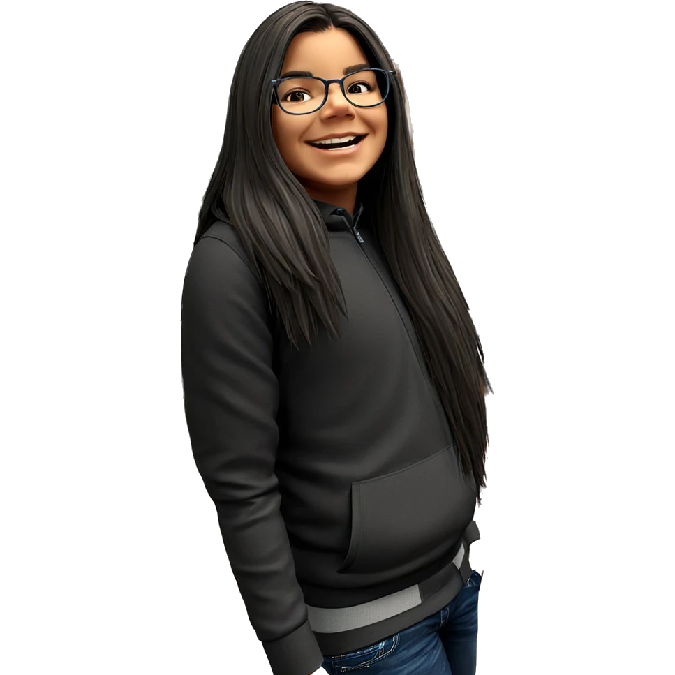 smiling boy with glasses indoors emoji