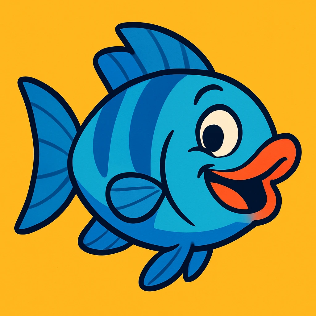blue fish emoji