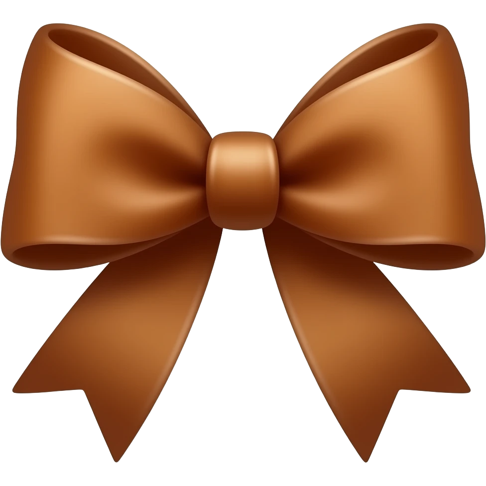 I want brown aesthetic bow emoji