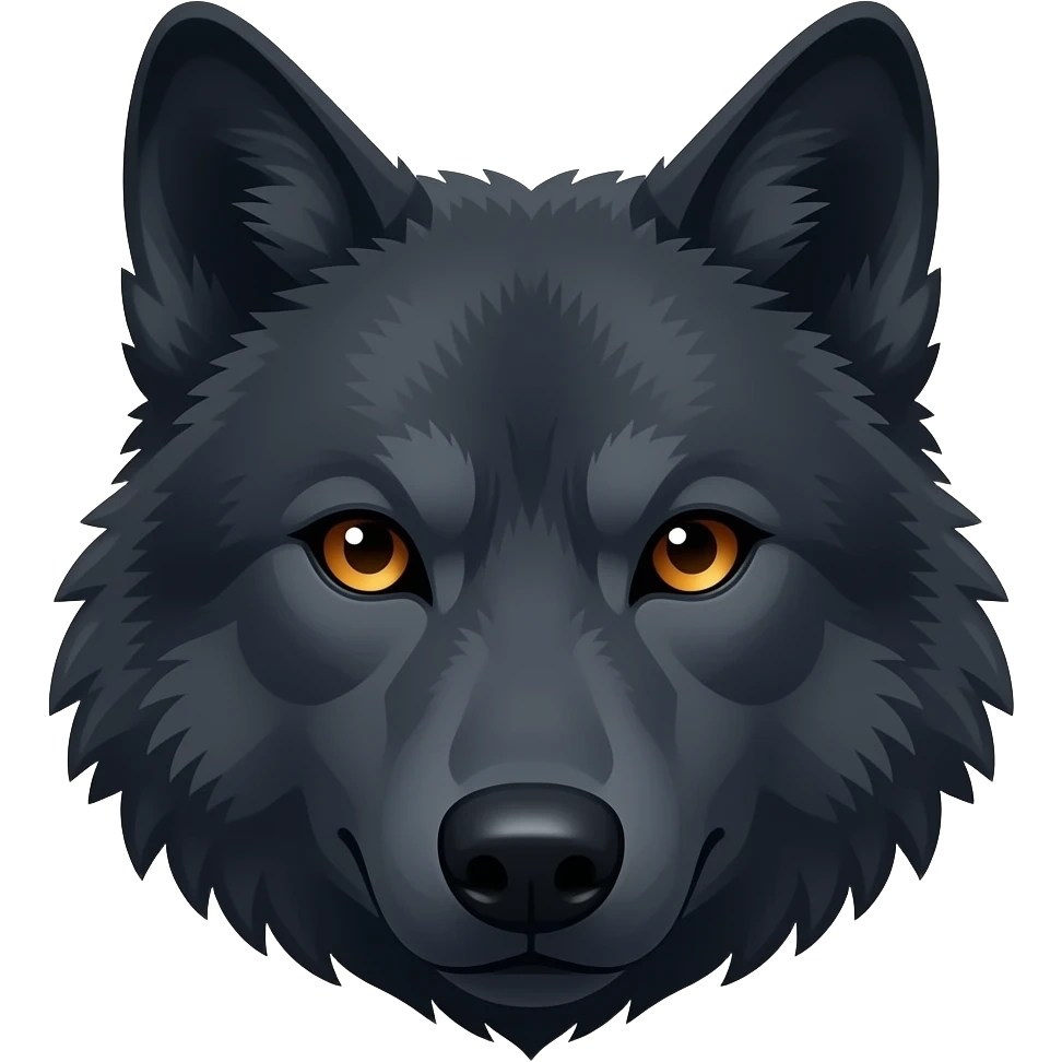 Dark wolf expression emoji emoji