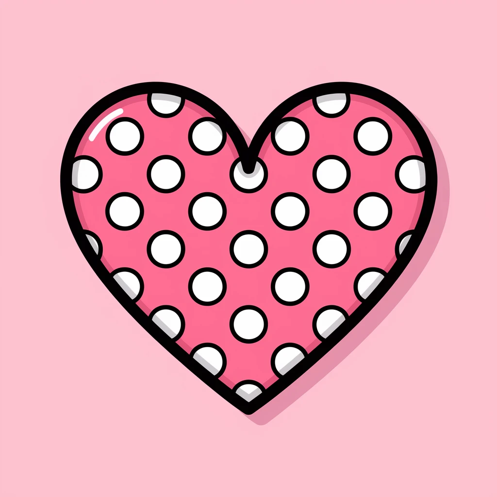 heart with a polka dot pattern emoji
