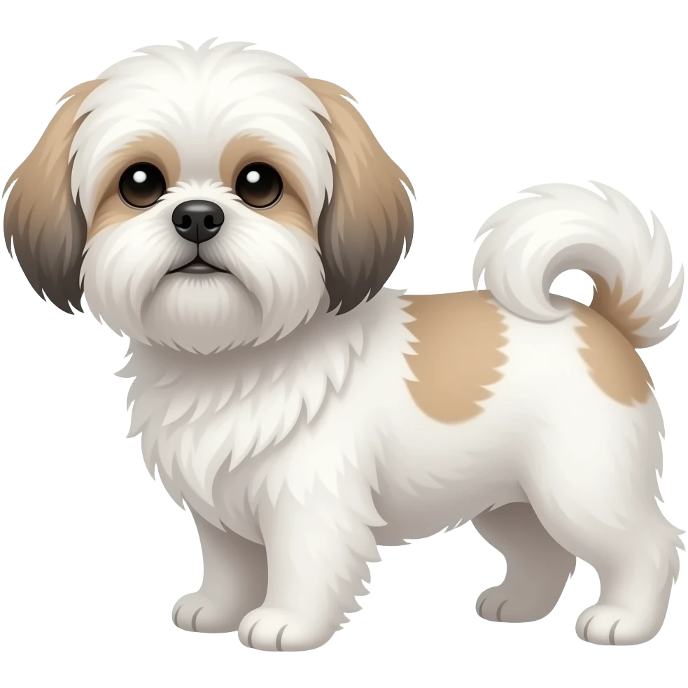 Wihite shih tzu emoji