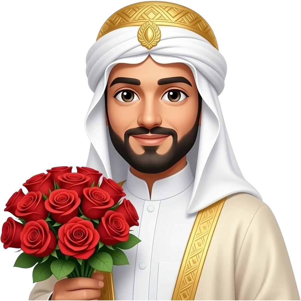 шейх з квітами emoji