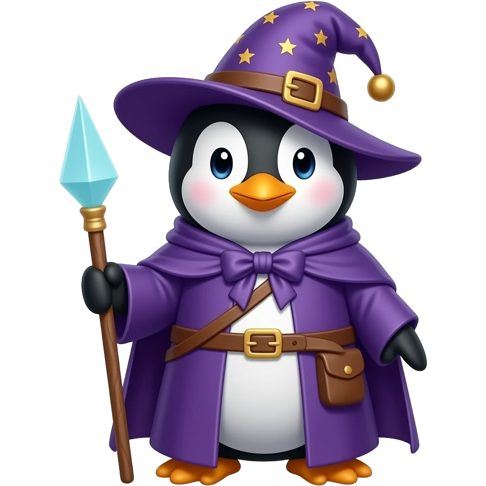 Penguin Wizard emoji