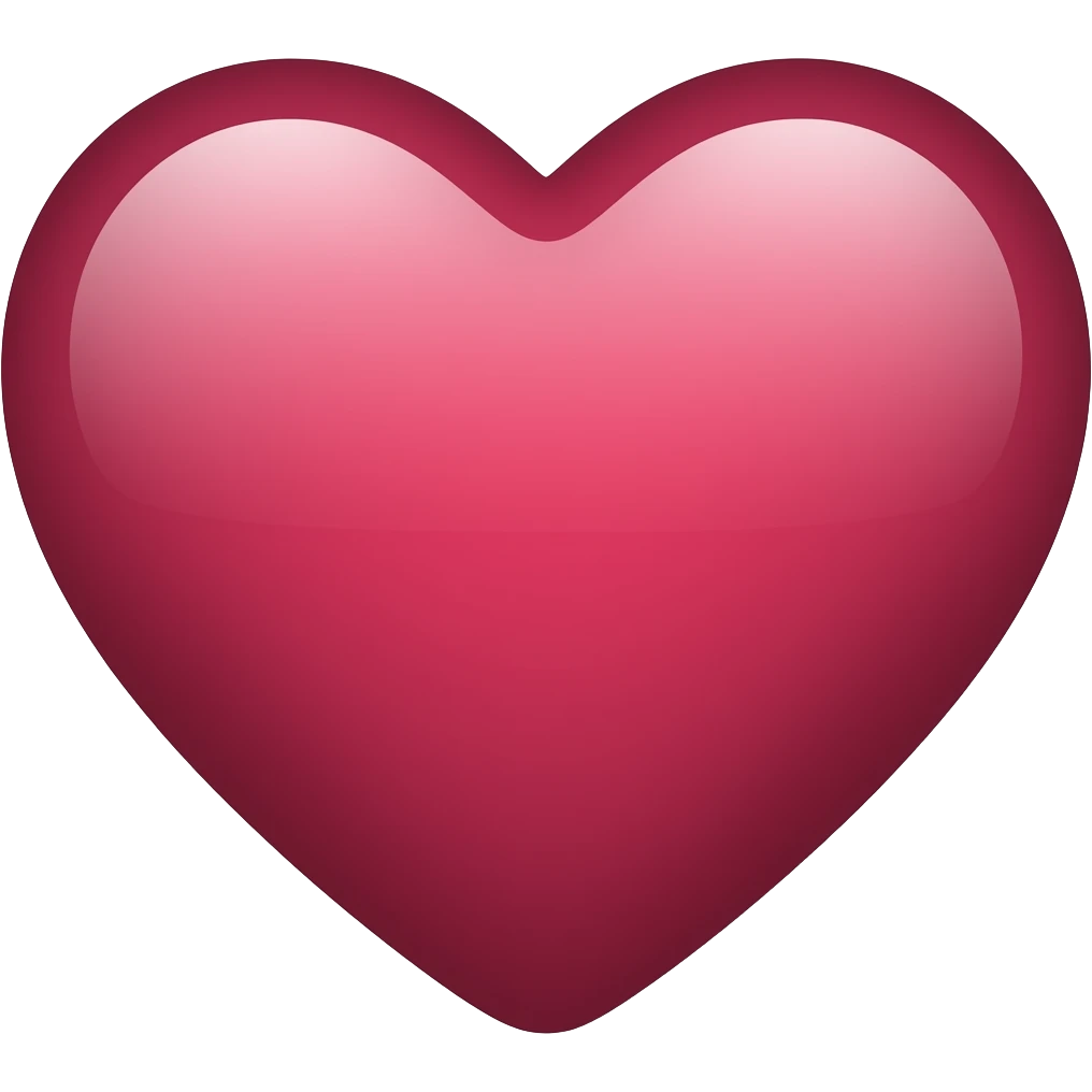 Maroon colour heart emoji emoji