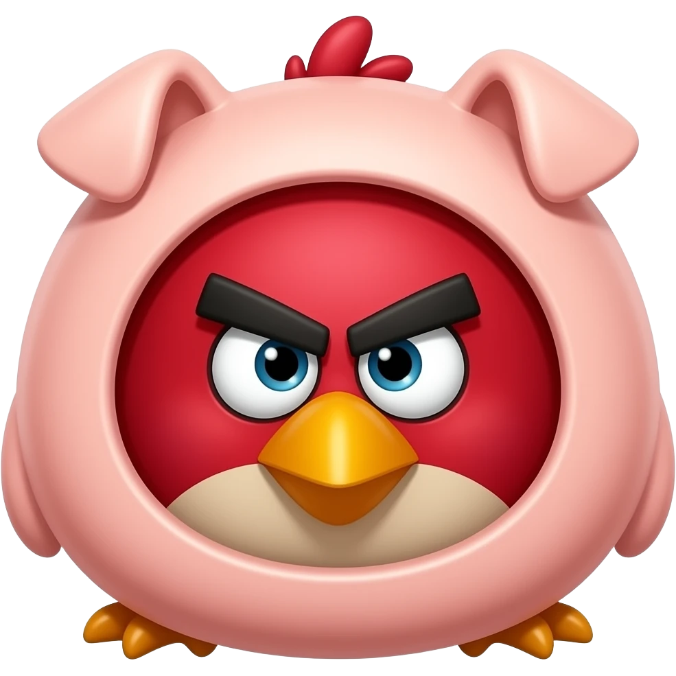angry bird in pig emoji