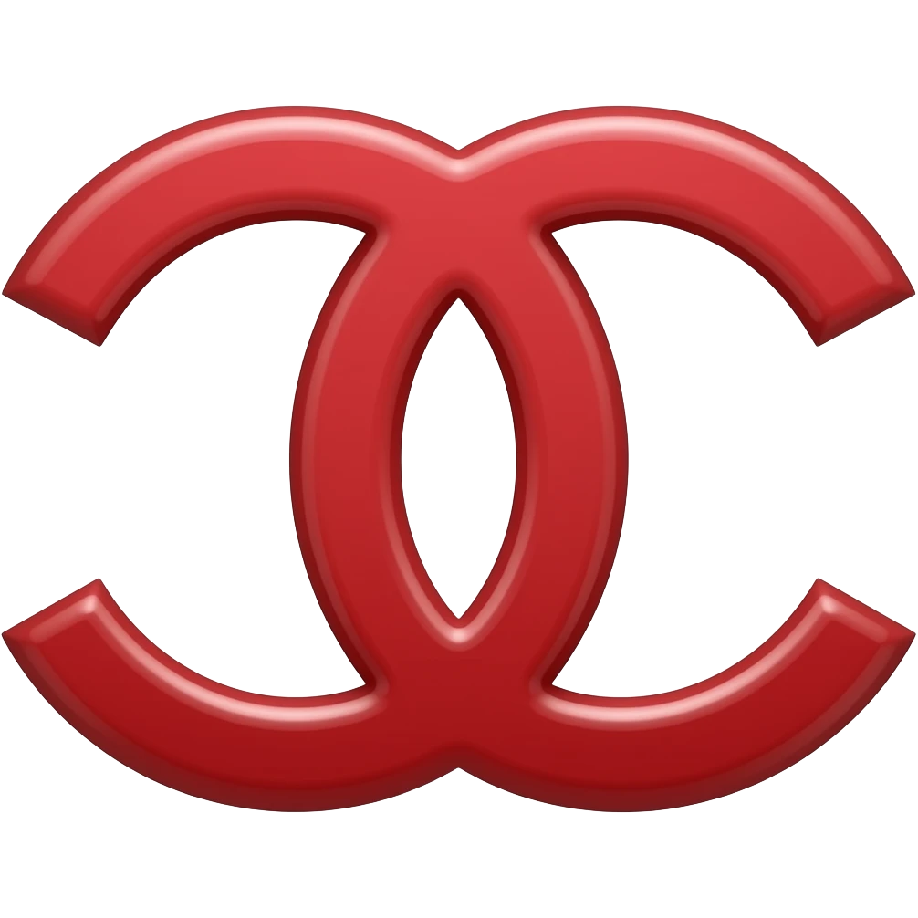 Chanel logo red emoji