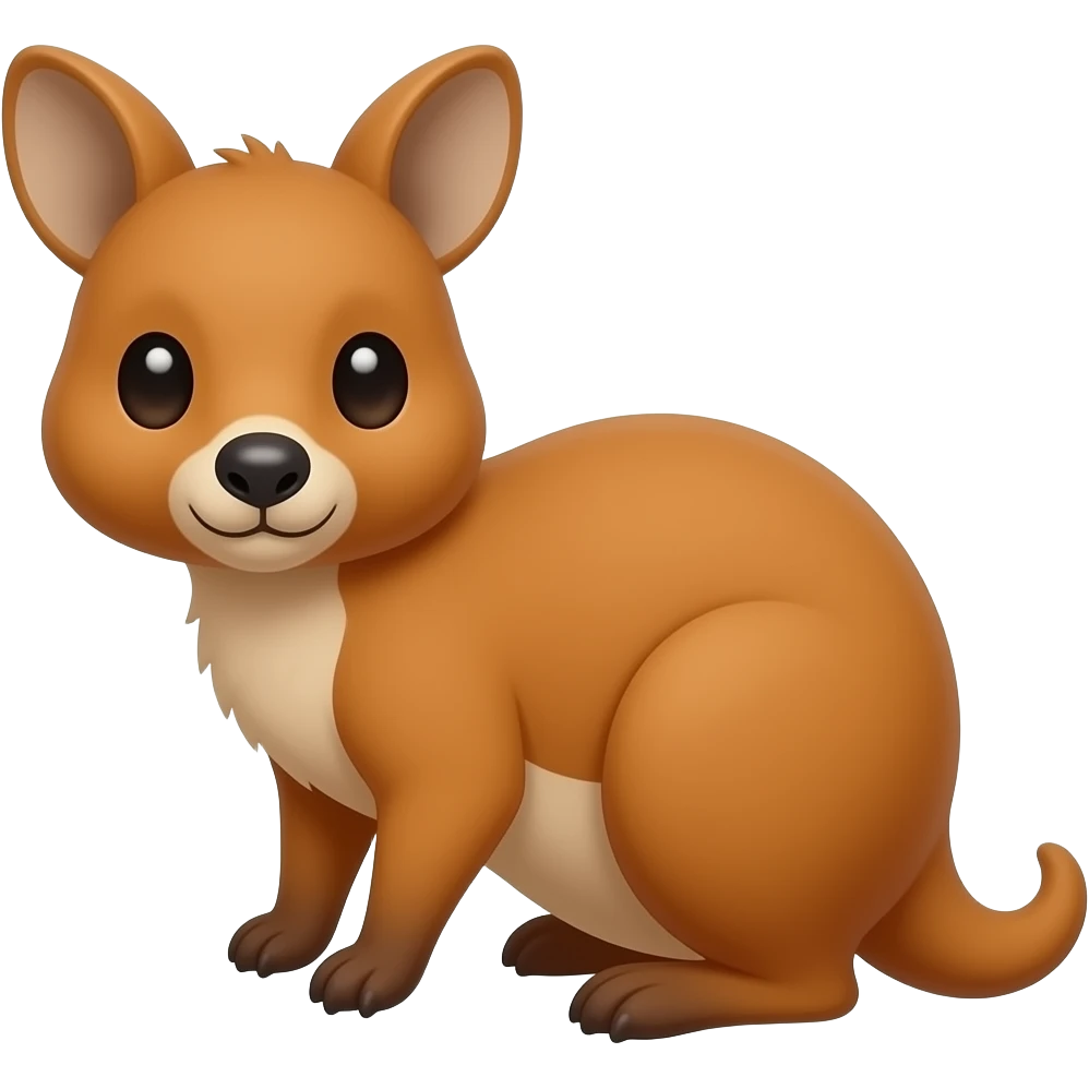 A cute reddish brown quokka emoji