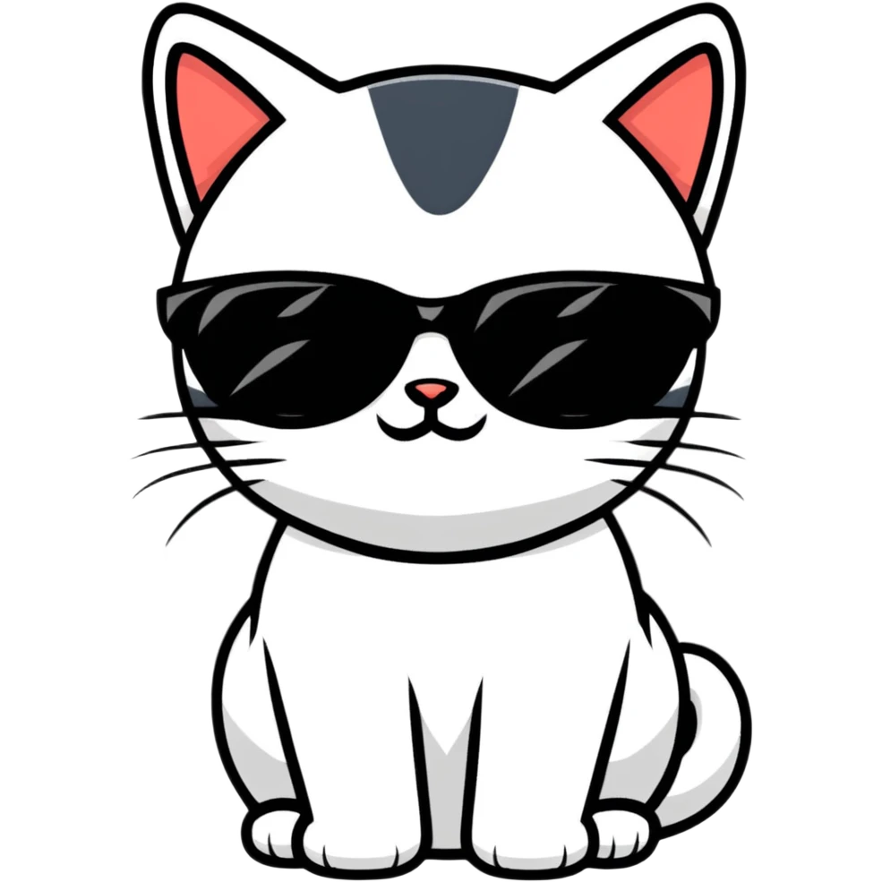Cat with sunglasses emoji