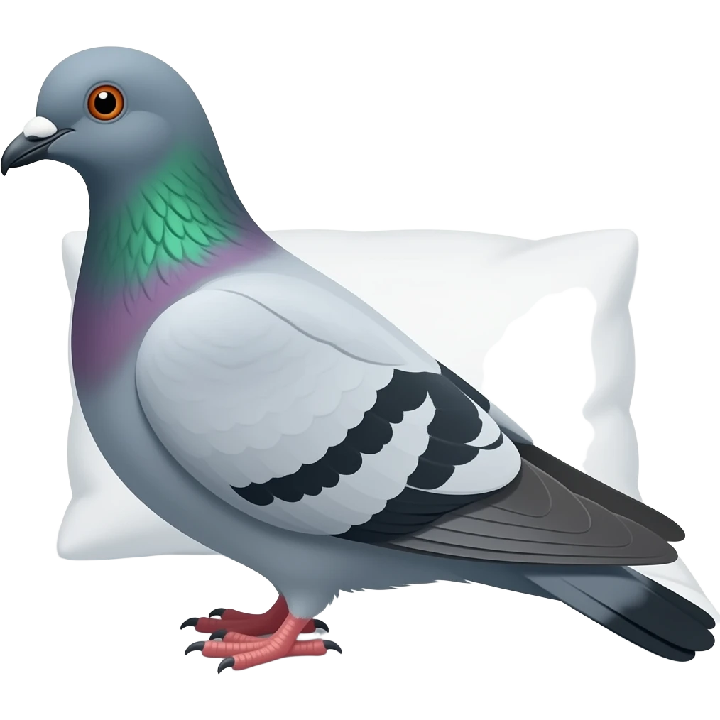 pigeon in bed emoji
