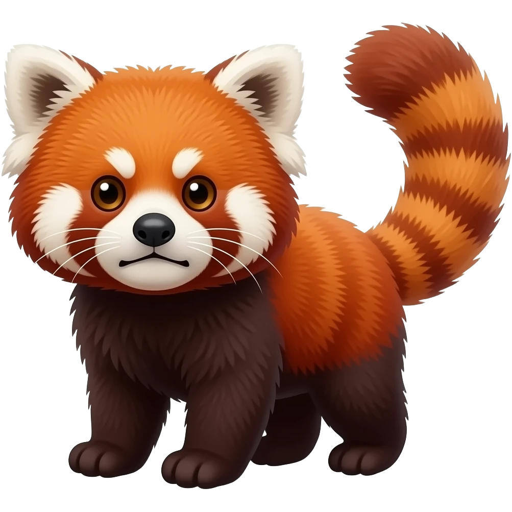 Angry red panda emoji