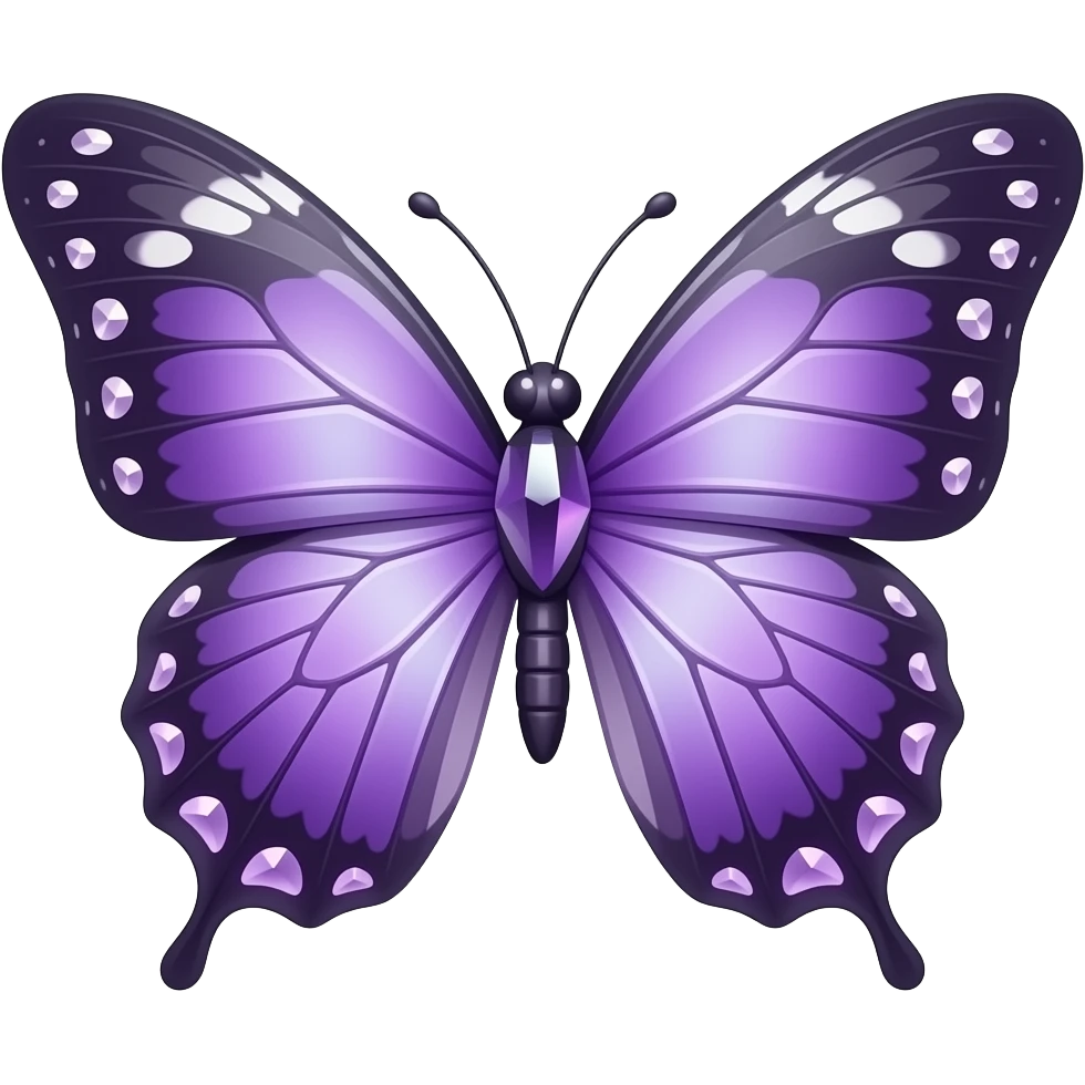 Purple-Shiny-Gem-Crystal-Glitter-Nebula-Gradient-Sparkle-Stars-Glossy-Butterfly emoji