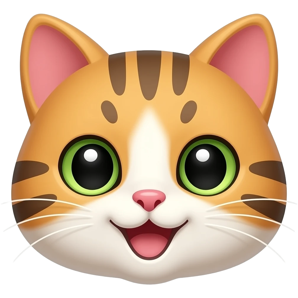 Manga cat face saying thank you emoji