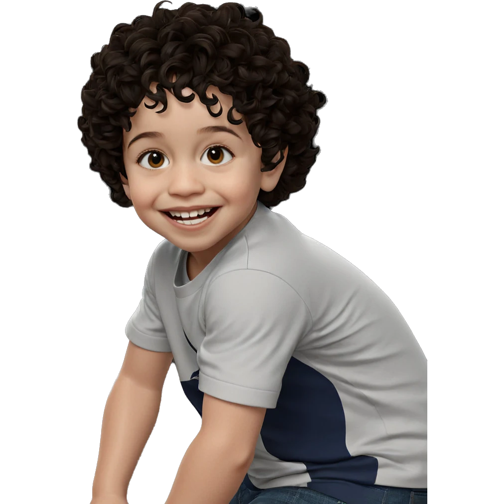 happy boy in casual outfit emoji